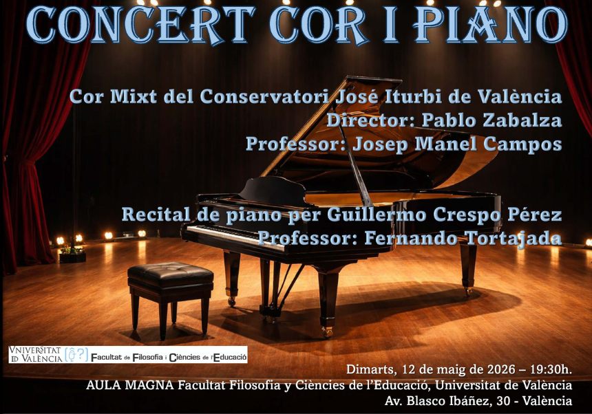 Cartell del concert de cor i piano